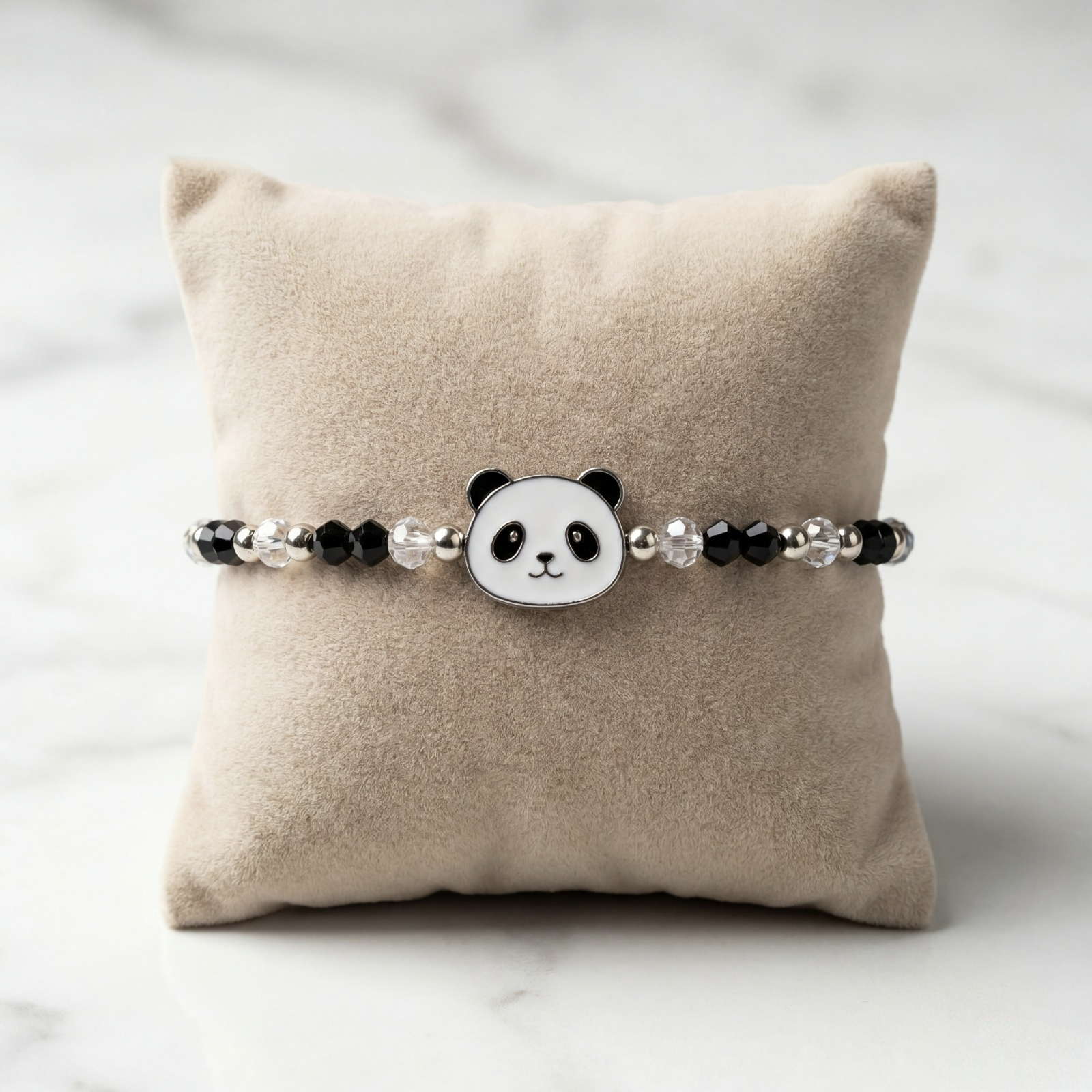 Cute Panda Charm Beaded Bracelet